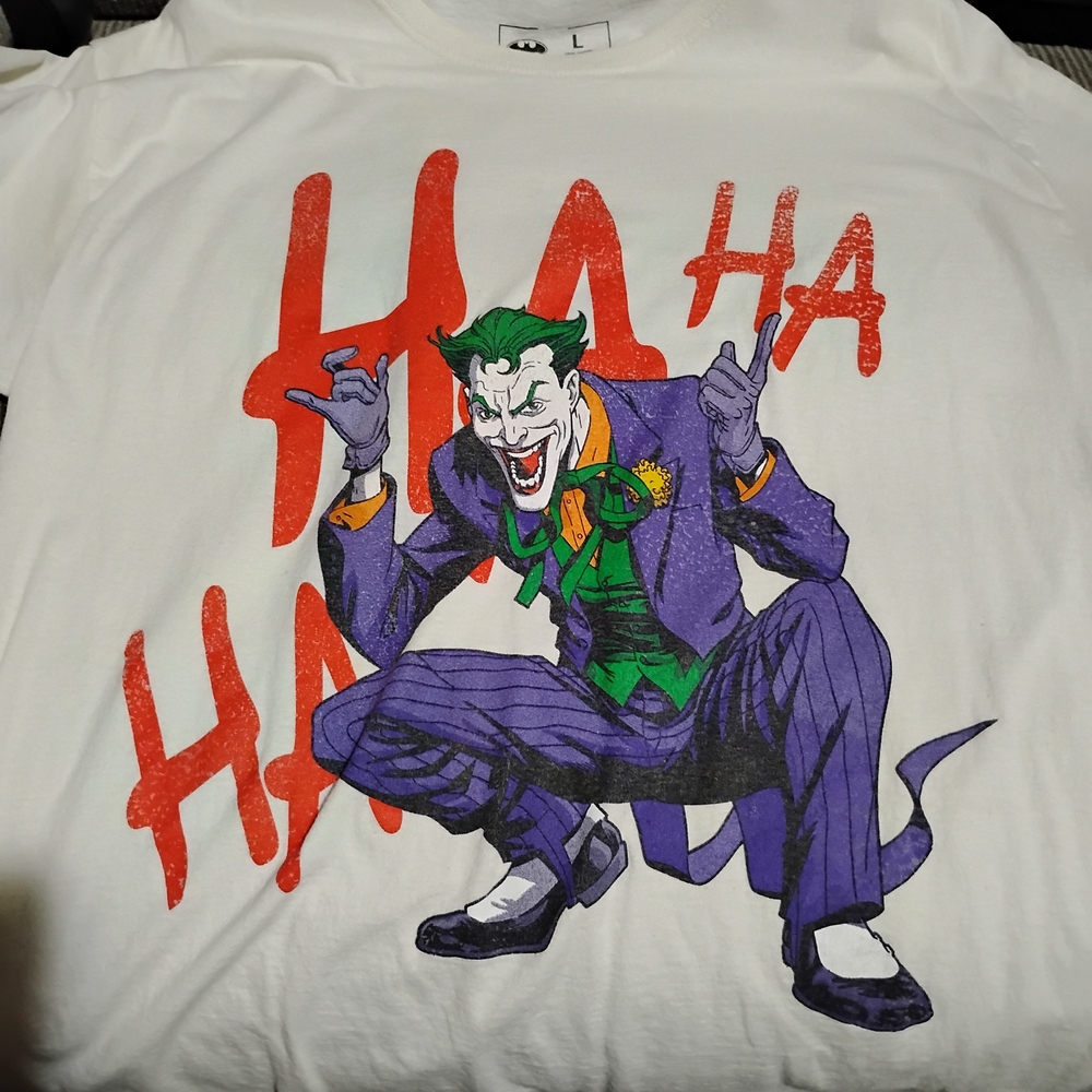 Batman White Tee with Red Accents